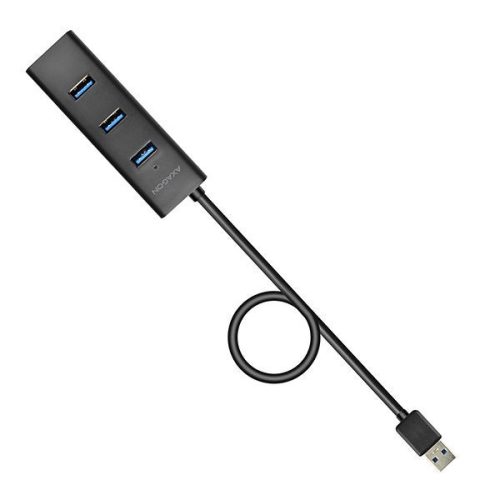 AXAGON HUE-S2BP USB3.0 Ladegerät Hub Schwarz