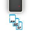 AXAGON CRE-X1 Externer 5-Fach Kartenleser Schwarz/Weiß