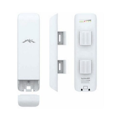 Ubiquiti NanoStation M2 2,4 GHz HiPower 2x2 MIMO AirMax TDMA Outdoor Access Point Weiß