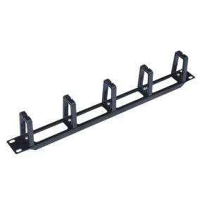 WP 1U Kunststoff-Kabelmanagement, Schwarz RAL 9005