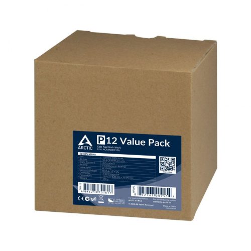 Arctic P12 Wertpack (Black/Black) (5 Pieces/Packaging)
