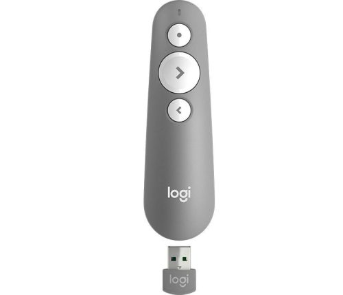 Logitech R500 Laser Presentation Remote Wireless Presenter Red Laser Grey