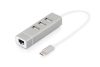 Digitus DA-70253 USB Typ-C 3-Port Hub + Fast Ethernet LAN Adapter