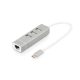 Digitus DA-70253 USB Typ-C 3-Port Hub + Fast Ethernet LAN Adapter