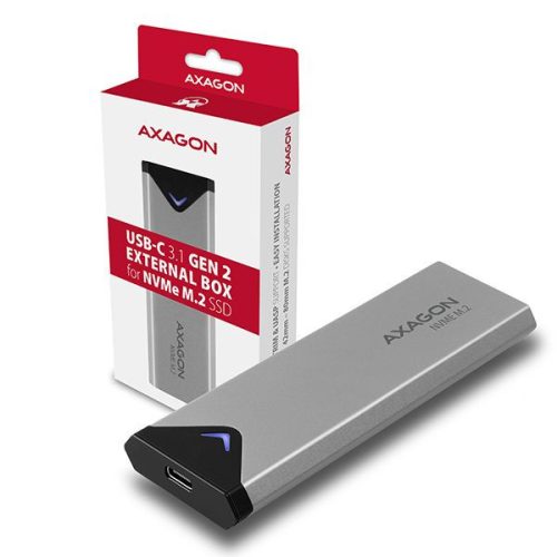 AXAGON EEM2-UG2 USB-C 3.2 Gen 2 NVMe M.2 Box Grau
