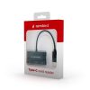 Gembird UHB-CR3-02 Kompakter USB-Typ-C-SDXC-Combo-Kartenleser Schwarz