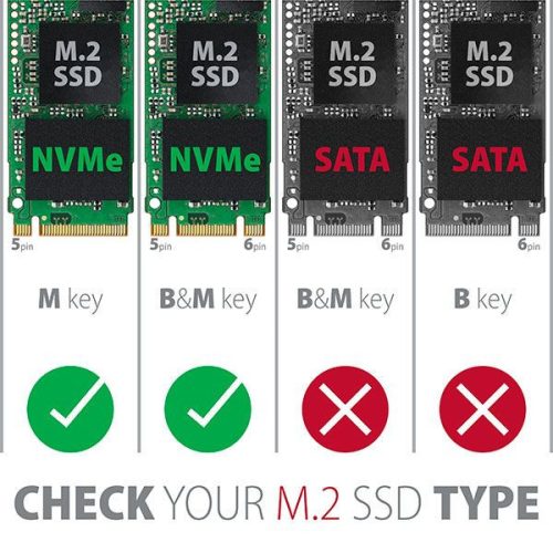 AXAGON PCEM2-1U PCIE NVME M.2 x16/x8/x4 M-Key Slot Adapter