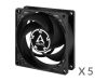 Arctic P8 PWM PST Wertpackung (Schwarz/Schwarz) (5 Stk./Karton)