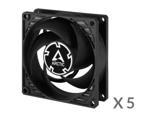 Arctic P8 PWM PST Wertpackung (Schwarz/Schwarz) (5 Stk./Karton)