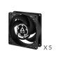  Arctic P8 PWM PST Wertpackung (Schwarz/Schwarz) (5 Stk./Karton)