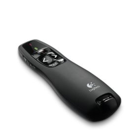   Logitech R400 Laser Präsentationsfernbedienung kabelloser Presenter Roter Laser Schwarz