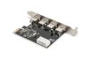 Digitus USB 3.0, 4 Port, PCI Express Add-On-Karte