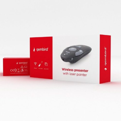 Gembird WP-L-01 Wireless Presenter Roter Laser Schwarz