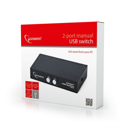 Gembird 2-Port manueller USB-Schalter