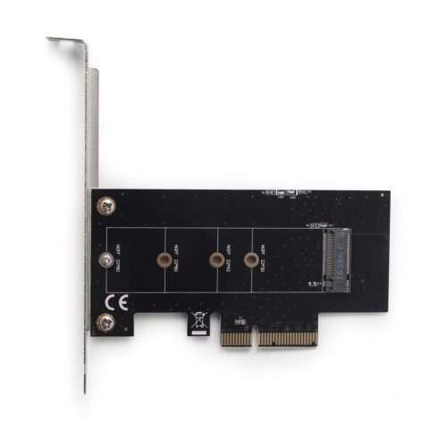 Gembird PEX-M2-01 M.2 SSD-Adapter PCI-Express Add-On-Karte mit zusätzlicher Low-Profile-Blende