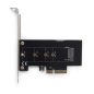  Gembird PEX-M2-01 M.2 SSD-Adapter PCI-Express Add-On-Karte mit zusätzlicher Low-Profile-Blende