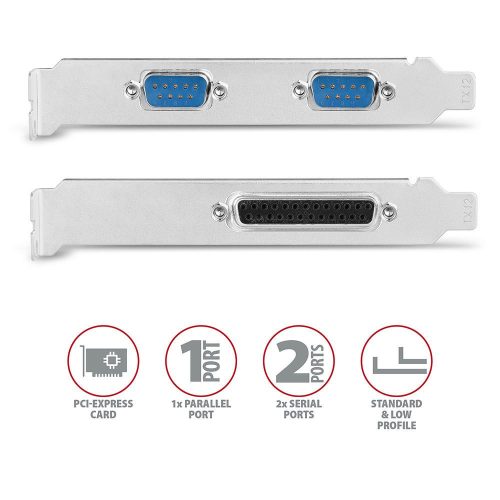 AXAGON PCEA-PSN PCIE 1x Parallel + 2x Seriell