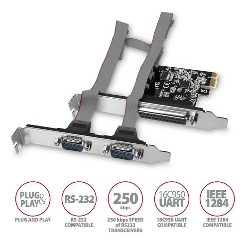 AXAGON PCEA-PSN PCIE 1x Parallel + 2x Seriell