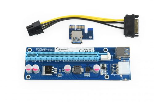 Gembird RC-PCIEX-03 PCI-Express Riser Add-On-Karte, PCI-Ex 6-Pin-Stromanschluss