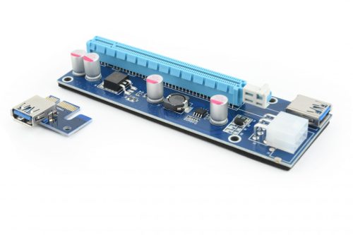Gembird RC-PCIEX-03 PCI-Express Riser Add-On-Karte, PCI-Ex 6-Pin-Stromanschluss