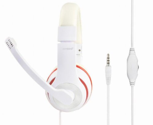 Gembird MHS-03-WTRD Stereo-Headset Weiß/Rot