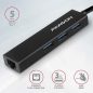   AXAGON HMA-GL3A USB3.2 Multiport-Hub 3-Port + LAN Metall Schwarz