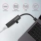   AXAGON HMA-GL3A USB3.2 Multiport-Hub 3-Port + LAN Metall Schwarz