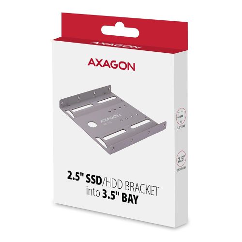 AXAGON RHD-125S 2,5" SSD/HDD Halterung in 3,5"-Schacht Silber