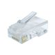 Gembird RJ45/LC-8P8C-002/10 Modulstecker 8P8C für massives CAT6 LAN-Kabel UTP 10 Stück pro Beutel