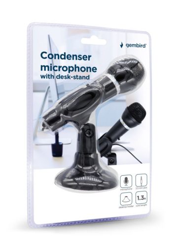 Gembird MIC-D-04 Kondensatormikrofon mit Tischständer Schwarz