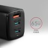 AXAGON ACU-DPQ65 QC4 + USB-C PD Wandladegerät Schwarz