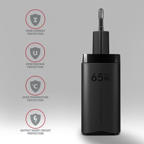 AXAGON ACU-DPQ65 QC4 + USB-C PD Wandladegerät Schwarz