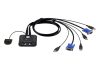 ATEN CS22U KVM Switch/kabel USB 2PC