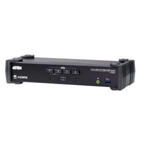  ATEN 4-Port USB 3.0 4K HDMI KVMP-Schalter mit Audio-Mixer-Modus