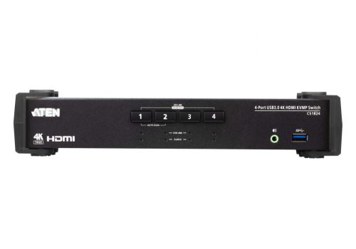 ATEN 4-Port USB 3.0 4K HDMI KVMP-Schalter mit Audio-Mixer-Modus