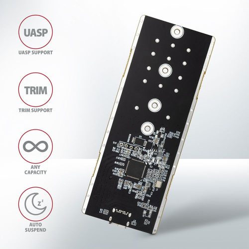 AXAGON EEM2-GTR SuperSpeed+ USB-C - NVMe M.2 THIN RIB Box Schwarz