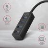 AXAGON HUE-M1AL SuperSpeed USB-A Mini Hub 4-Portos USB3.2 HUB Metall schwarz