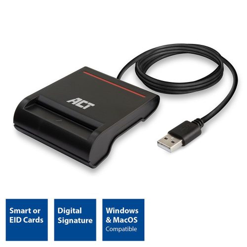 ACT USB Smart ID Card Reader Schwarz