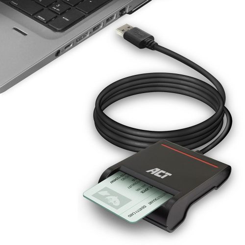 ACT USB Smart ID Card Reader Schwarz