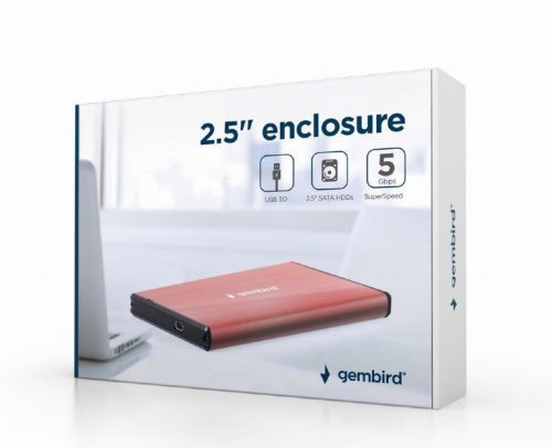 Gembird EE2-U3S-3-P USB3.0 2,5" Gehäuse Aluminium Pink