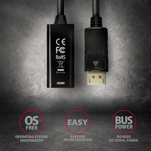 AXAGON RVD-HI14N DisplayPort zu HDMI aktiver Adapter 4K@30Hz