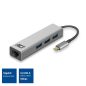 ACT AC7055 USB-C Hub 3-Port mit Gigabit Ethernet Grau