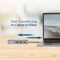 ACT AC7055 USB-C Hub 3-Port mit Gigabit Ethernet Grau