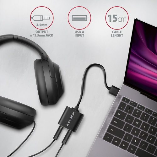 AXAGON ADA-12 USB-Kabel Audio 2.0 USB-Soundkarte