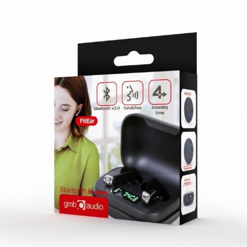 Gembird FitEar-X300B Bluetooth TWS In-Ears FitEar Schwarz