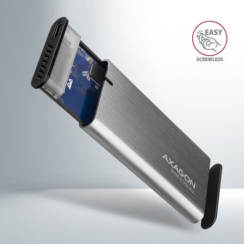 AXAGON EEM2-SG2 SuperSpeed+ USB-C - M.2 NVMe & SATA SSD RAW Box Grau
