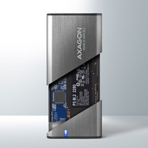 AXAGON EEM2-SG2 SuperSpeed+ USB-C - M.2 NVMe & SATA SSD RAW Box Grau