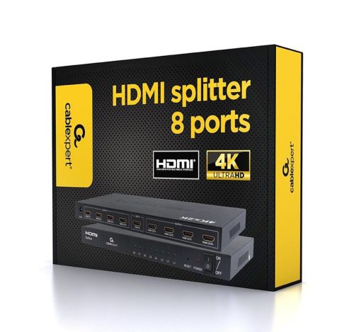 Gembird DSP-8PH4-03 HDMI Splitter 8 Anschlüsse Schwarz