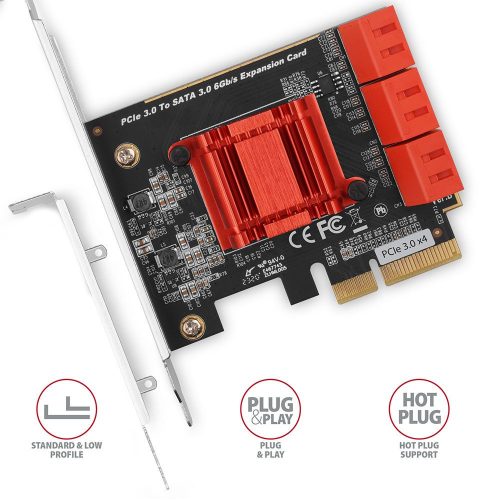 AXAGON PCES-SA6 PCIe-Controller 6x SATA 6G