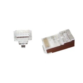   Gembird RJ45/LC-PTF-01/100 Modulstecker 8P8C für massives Universal-LAN-Kabel FTP 100 Stück pro Beutel